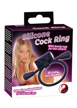 Zacisk na penisa silikonowy pierścień wibrujący