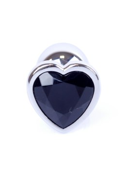 Korek analny stalowy plug kryształ serce 7cm