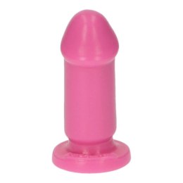 Różowe gumowe dildo gładkie z przyssawką 8 cm