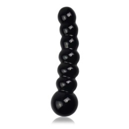Czarne szklane koraliki analne dildo anal 17 cm