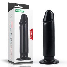 Czarny lateksowy penis dildo giętki z przyssawką
