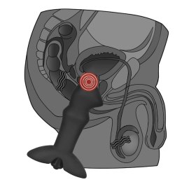 Stylowy i praktyczny czarny wibrator prostaty