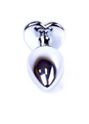 Plug analny korek stalowy kryształ serce 7cm