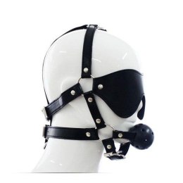 Bdsm bondage sex maska na głowę z opaską kneblem