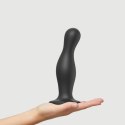 Fikuśne czarne opływowe dildo waginalne analne
